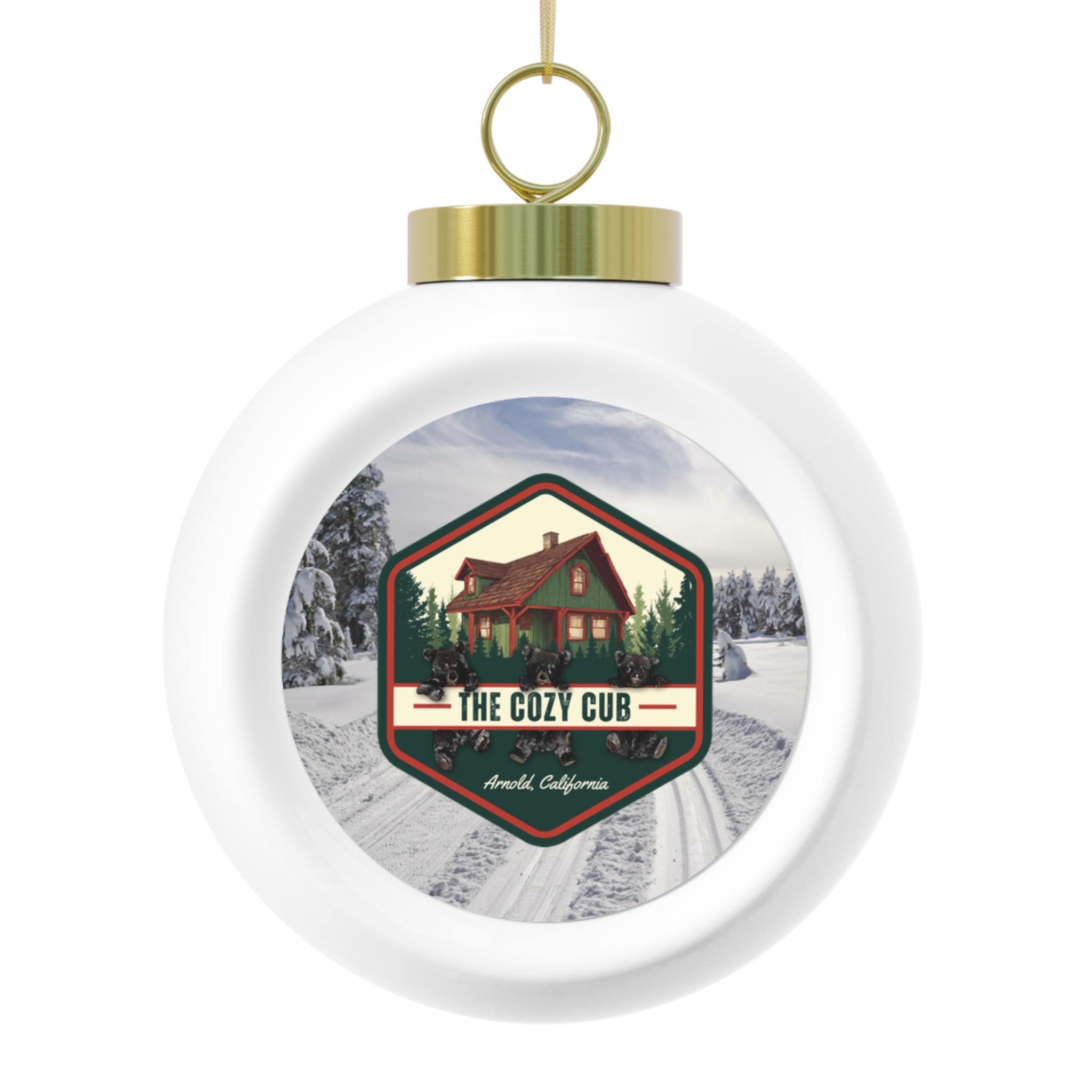 Christmas Ornament | Holiday Decor, Cabin Tree Decoration, Unique Gift for Christmas, Cozy Ornament
