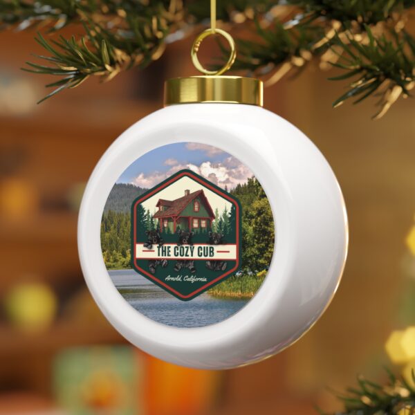 Cozy Cabin Christmas Ornament, Holiday Decor, Personalized Tree Decoration, Unique Gift for Christmas, Custom Ornament - Image 3