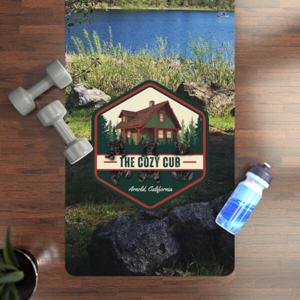 Cozy Cabin Rubber Yoga Mat | Eco-Friendly Fitness Gear for Outdoor Lovers, Yoga Enthusiasts, Home Decor, Gifts for All Occasions - Image 4