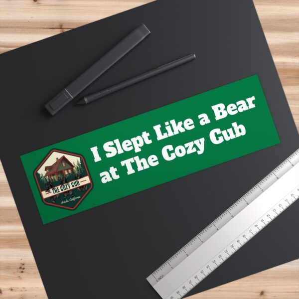 "I Slept Like A Bear" Bumper Sticker, Fun Car Decals, Nature Lover Gift, Travel Souvenir, Camping Accessories - Image 3