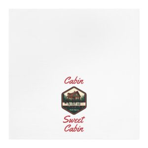 "Cabin Sweet Cabin" Tea Towel, Rustic Kitchen Decor, Cabin Decor, Gift for Homeowners, Cozy Kitchen Towel, Nature Lover Gift
