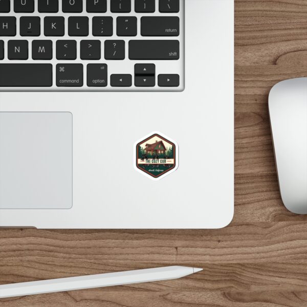 Cozy Cabin Die-Cut Stickers - Ideal for Nature Lovers, Adventure Decor, Laptop, Water Bottle, Camping Trips, Gifts - Image 2