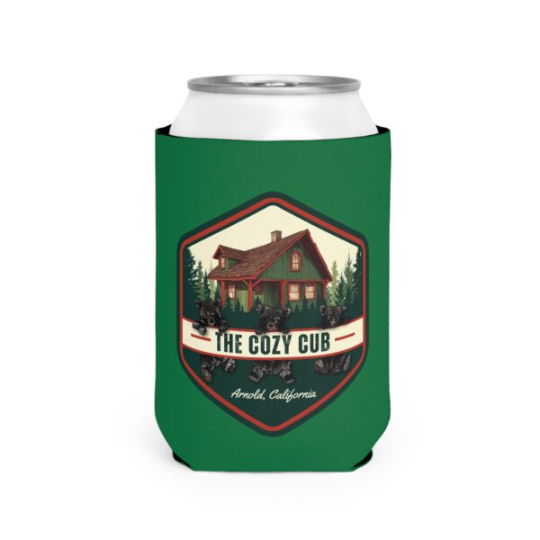 Can Cooler Sleeve | The Cozy Cub, Camping Gift, Outdoor Fun, Tailgate Party, Green Koozie, Personalized Drink Holder - Image 3