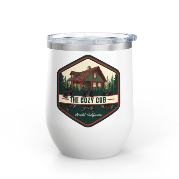 Cozy Cabin Wine Tumbler, Rustic Drinkware for Outdoor Adventures, Gift for Nature Lovers, Camping, Home Decor - Image 2
