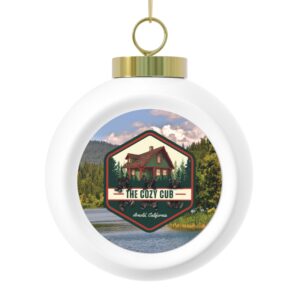 Cozy Cabin Christmas Ornament, Holiday Decor, Personalized Tree Decoration, Unique Gift for Christmas, Custom Ornament