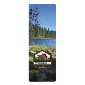 Cozy Cabin Rubber Yoga Mat | Eco-Friendly Fitness Gear for Outdoor Lovers, Yoga Enthusiasts, Home Decor, Gifts for All Occasions