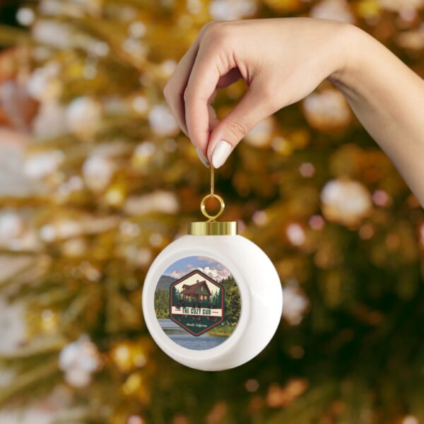 Cozy Cabin Christmas Ornament, Holiday Decor, Personalized Tree Decoration, Unique Gift for Christmas, Custom Ornament - Image 8