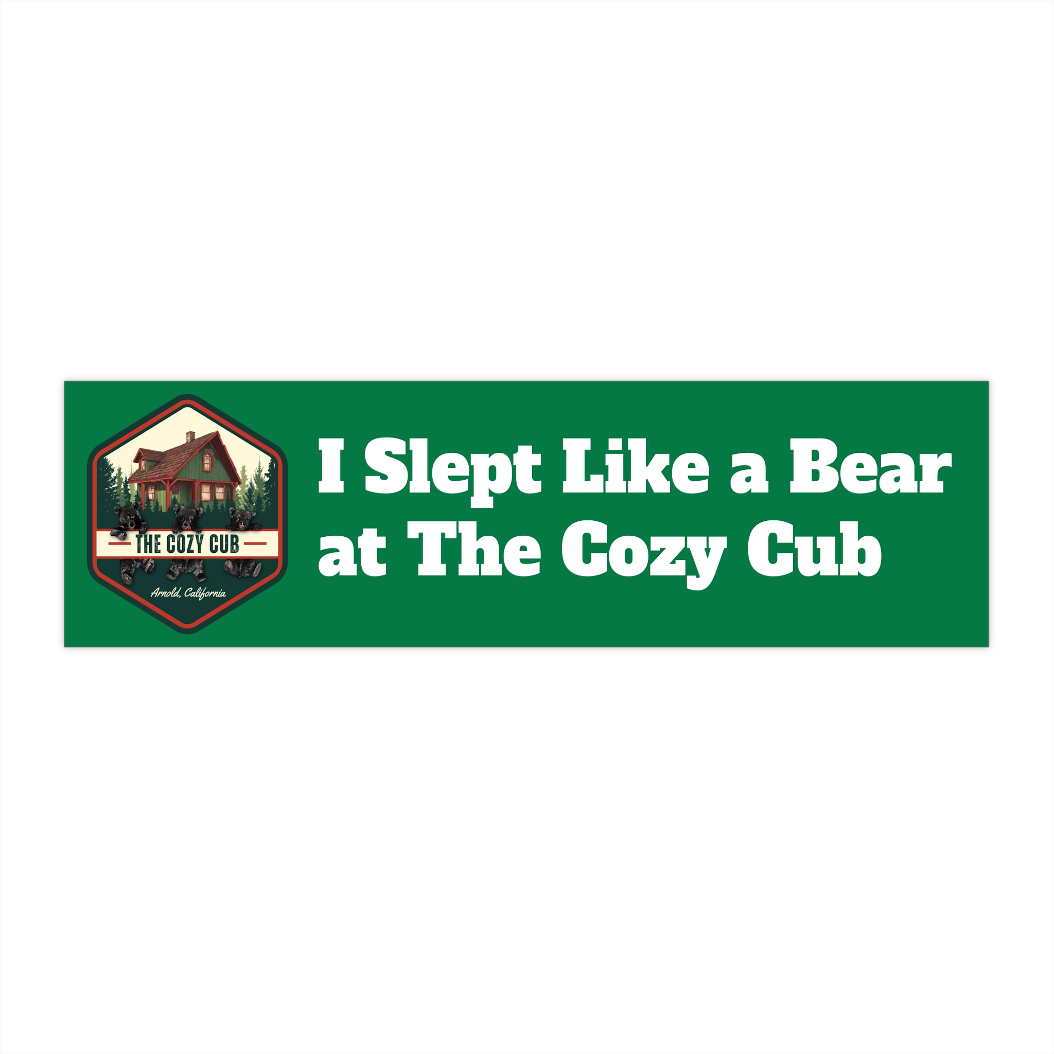 “I Slept Like A Bear” Bumper Sticker, Fun Car Decals, Nature Lover Gift, Travel Souvenir, Camping Accessories