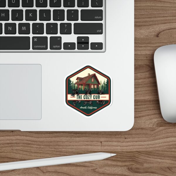 Cozy Cabin Die-Cut Stickers - Ideal for Nature Lovers, Adventure Decor, Laptop, Water Bottle, Camping Trips, Gifts - Image 6