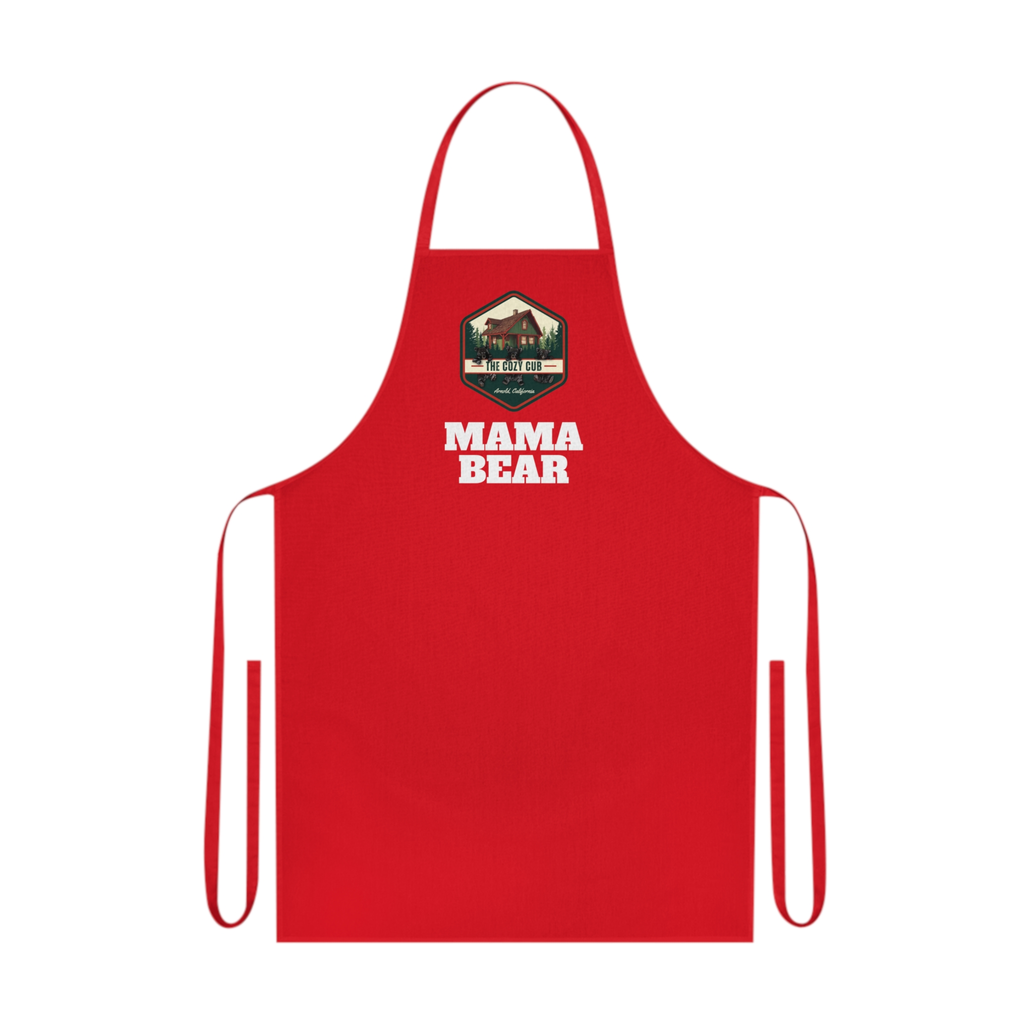 “MAMA BEAR” Cotton Apron, Gift for Mom, Chef Apron, Mother’s Day Gift, Kitchen Accessory, Mama Bear Apron
